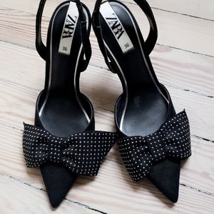 Zara heels studded bows